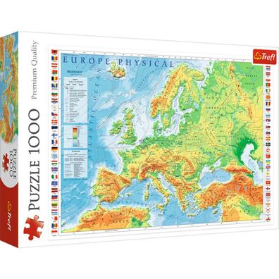 TREFL Puzzle Karte von Europa 1000 Teile