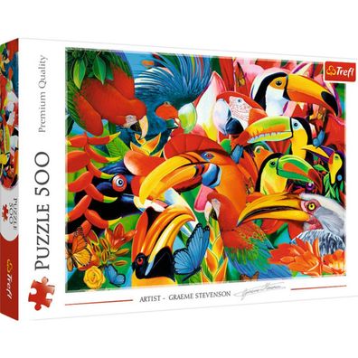 TREFL Puzzle Farbige Vögel 500 Teile