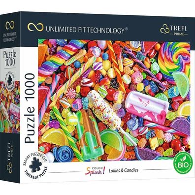 TREFL Puzzle UFT Color Splash: Lollipops und Süßigkeiten 1000 Teile