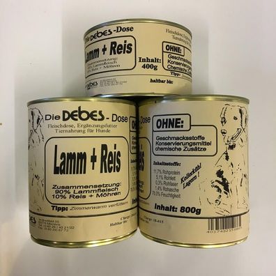 Lamm mit Reis 400g - 24 Stück