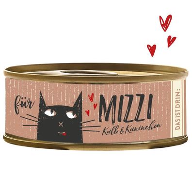 Bubeck Mizzi Kalb & Kaninchen - Katzen Dosenfutter 1 x 100 g