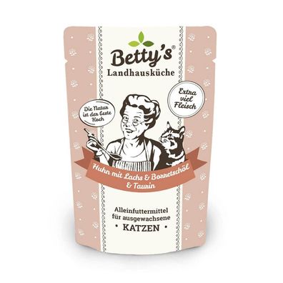 Betty's Pouch Beutel Katzenfutter Huhn mit Lachs