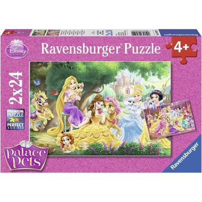 Ravensburger Puzzle Disney-Prinzessinnen und ihre Haustiere 2x24 Teile