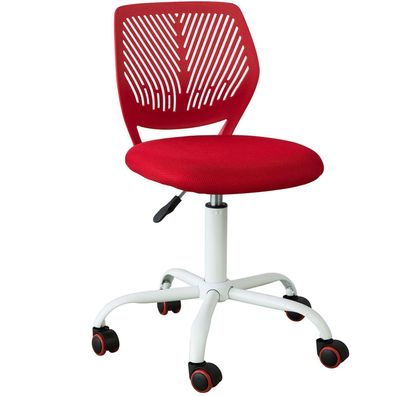 SoBuy Schreibtischstuhl Drehstuhl Arbeitsstuhl höhenverstellbar Rot FST64-R