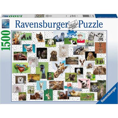 Ravensburger Puzzle Collage mit Tiergesichtern 1500 Teile