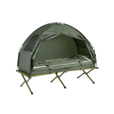 SoBuy OGS32-GR Feldbett 4in1-Zelt mit Campingliege Schlafsack Luftmatratze 1 Person