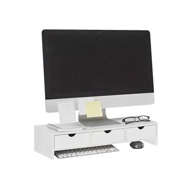 SoBuy BBF03-W Monitorerhöhung Monitorständer Bildschirmständer Schreibtischaufsatz