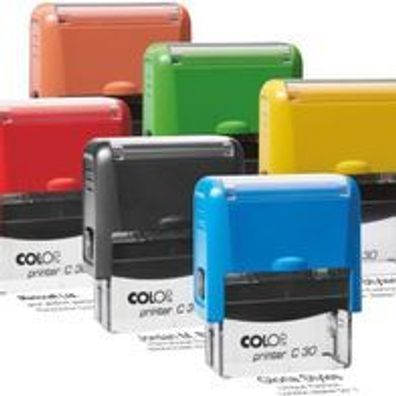 COLOP Stempel Printer Compact Pro 20 / mit individueller Textplatte/ Logo Textstempel
