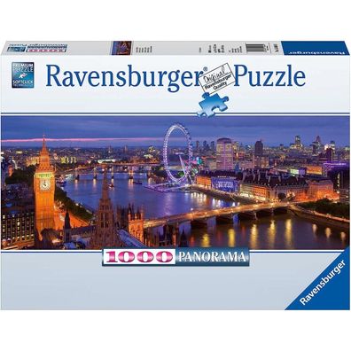 London bei Nacht Panorama-Puzzle, 1000 Teile.