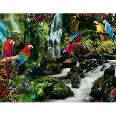 Puzzle: Bunte Papageien im Dschungel (2000 Teile)
