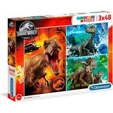 Jurassic World Puzzle 3x48Stück