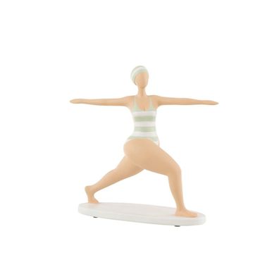 Skulptur Frau Yoga Stretch Poly Grün, H 30cm, von J-Line