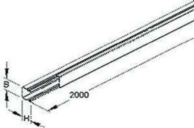 Niedax LLK 60.200 Leitungsschutzkanal mit Deckel, HxBxL 60x200x2000 mm (LLK6...