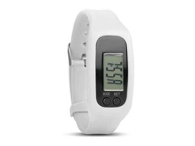 Uhr Schrittzähler Kilometer oder Meilen Schwarz Silikon Armband Kalorie Zähler