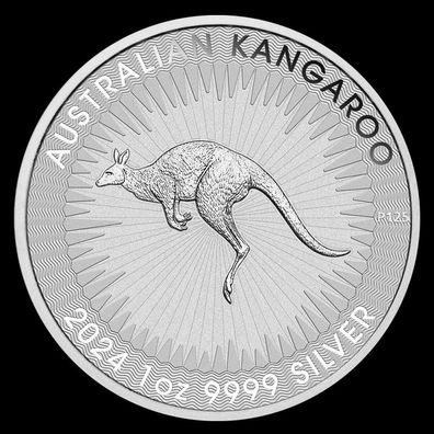 Australien 1 oz. Unze Silbermünze 999.9 Känguru 2024 ST - NEU in Kapsel