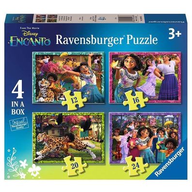 4 in 1 Kinder Puzzle Box | Ravensburger | Disney Encanto | 12, 16, 20, 24 Teile