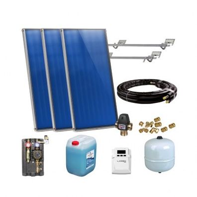 Solaranlage Komplett Solarpaket Solarthermie Warmwasser Solar 2,03-10,15m² Sunex