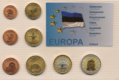 Estland Medaillenset 2010 stgl. verschweisst in Noppenfolie