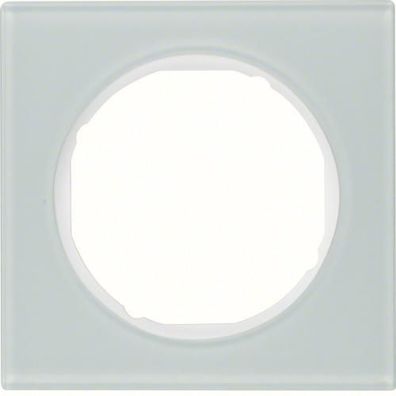 Berker 10112209 Rahmen, 1fach, R.3, Glas, polarweiß