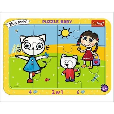 TREFL Baby-Puzzle Kicia Kocia: Happy Kitten 2in1, 10 Teile