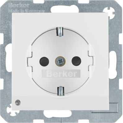 Berker 41098989 Steckdose SCHUKO mit LED-Orientierungslicht, S.1, polarweiß...