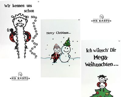 lustige Weihnachtskarte Karte zu Weihnachten Weihnachtsfest Grußkarte mit Spruch