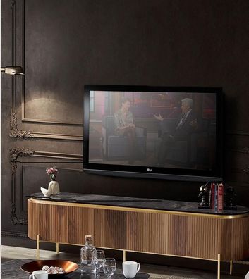 Stilvoll TV-Lowboard Braun Farbe Luxuriös Möbel für Wohnzimmer neu