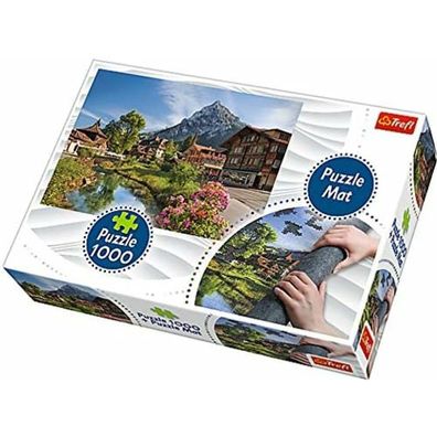 TREFL Puzzle Sommer Alpen 1000 Teile + Puzzlematte