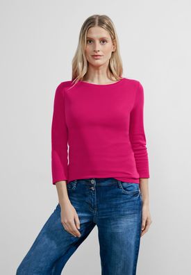 Cecil Basic Shirt einfarbig in Pink Sorbet