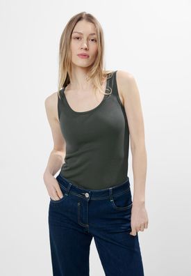 Cecil Top einfarbig in Strong Khaki