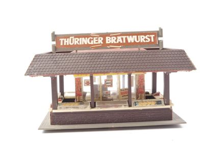 Spur H0 Gebäude Imbiss Bratwurst Bude "Thüringer Bratwurst" / LED