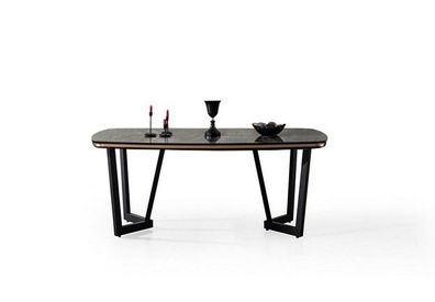 Esstisch Esszimmer Holz Esstische Tisch Stil Modern Schwarz Design