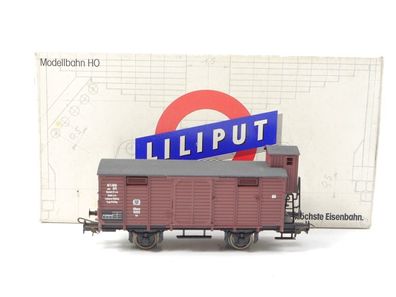 Liliput H0 213 gedeckter Güterwagen mit Brshs.15020 DB / NEM