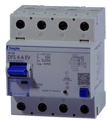 Doepke DFS4 040-4/0,03-EV Fehlerstromschutzschalter 040-4/0,03A, 4-Polig (09...
