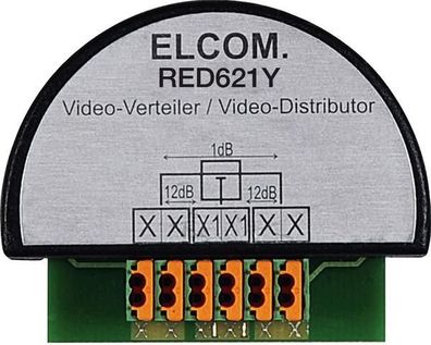 Elcom RED621Y Verteiler/ Abzweiger 1-fach, UP, 2-Draht, schwarz