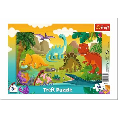 TREFL Puzzle Dinosaurier 15 Teile