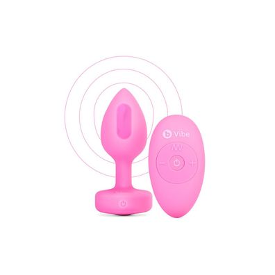 Vibrating Heart Plug S/ M Pink
