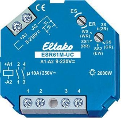 Eltako ESR61M-UC Multifunktions Stromstoß Schaltrelais 1 + 1 Schließer poten...