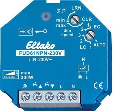 Eltako FUD61NPN-230V, Funkaktor Universal-Dimmschalter, unterputz, 230 V AC ...
