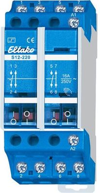 Eltako S12-220-230V Stromstoßschalter, 2 Schließer, 2 Öffner 16A/250V AC ...