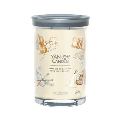 Aromatic candle Signature tumbler large Soft Wool & Amber 567 g