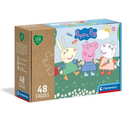 Clementoni Play For Future Puzzle Peppa Pig 3x48 Teile