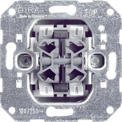 Gira 014700 Einsatz Wipptaster, 4fach, 10 AX, 250 V , Schließer, 1-polig