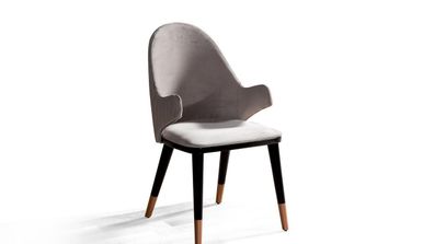 Stilvoll Stuhl Grau Farbe bequeme Polstermöbel für das Esszimmer neu