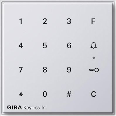 Gira 260566 Keyless In Codetastatur, TX 44, reinweiß glänzend