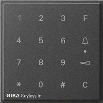 Gira 851367 Aufsatz Codetastatur Keyless In, TX 44, anthrazit