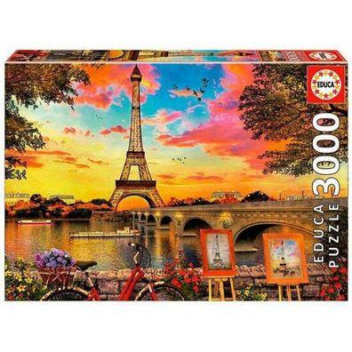 EDUCA Puzzle Sonnenuntergang in Paris 3000 Teile