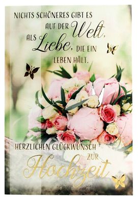 Hochzeitskarte mit Spruch Karte zur Hochzeit Glückwunschkarte Eheschließung