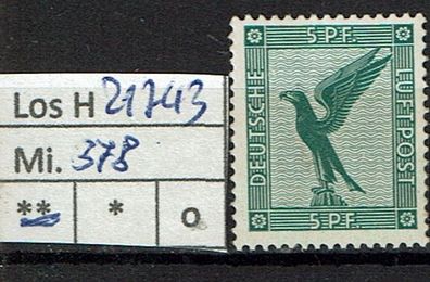 Los H21743: Deutsches Reich Mi. 378 * *