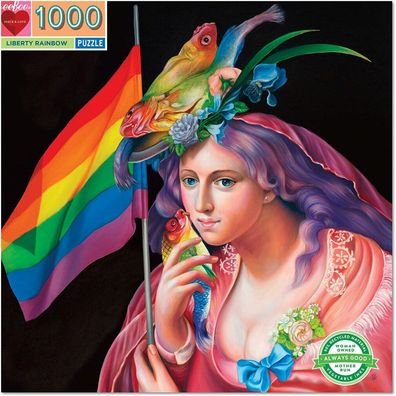 EEBOO Puzzle Regenbogen der Freiheit 1000 Teile
